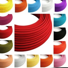 5M/ 10M Fabric Cable Braided Lighting Flexible Cord 2/3 Core Twisted/Round Wire