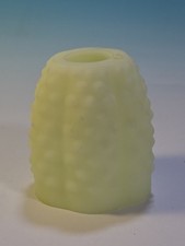 FENTON HOBNAIL FAIRY LAMP - Top only - Custard, Exc GLOWS uranium