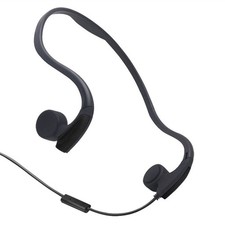 Bone Conduction Wired Headphones with Noise Cancelling Mic 3.5mm Connector Sw...