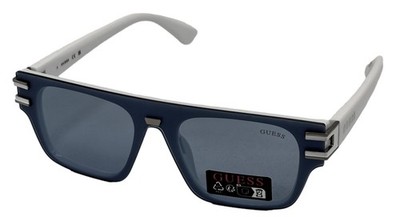 Guess Mens Blue White Rectangle Sunglasses, Blue Gradient Lens. GO00061. 21V