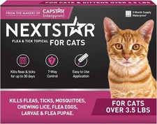 NEXTSTAR Flea  Tick Topical for Cats over 3.5 lbs Fast Acting 3 Month Supply 