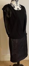 Vila Black Evening Party Dress Size M