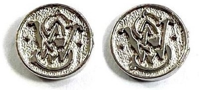Smith & Wesson Factory Silver Grip Medallions   Set of 2 S&W Medallions