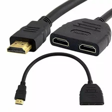 4K HDMI Cable Splitter Adapter 2.0 Converter 1 In 2 Out 1 Male to 2 Female lot