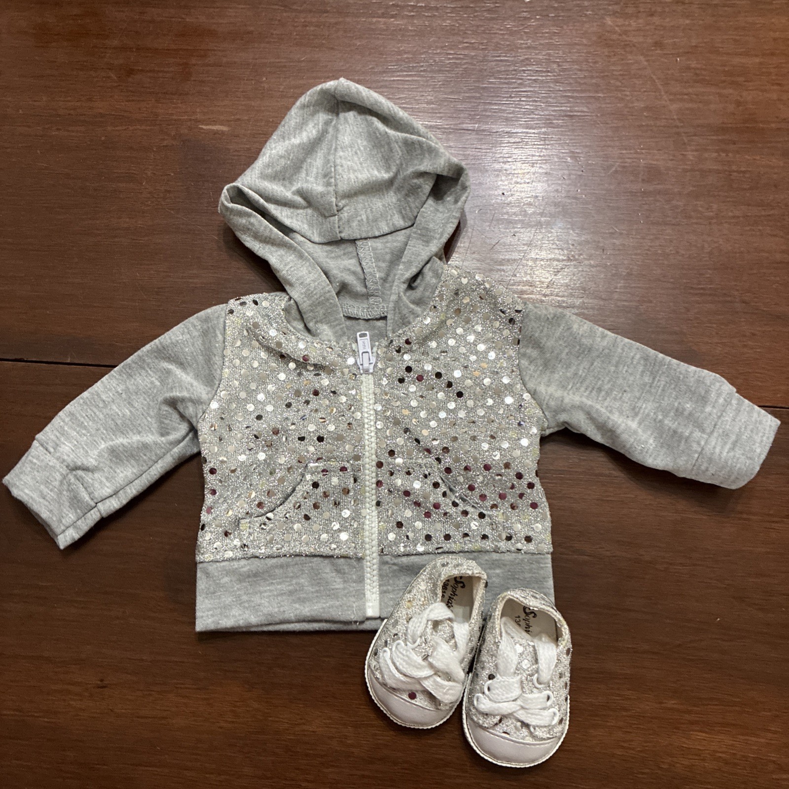 Sophia&rsquo;s Silver  Sequin Jacket  & Silver Sequin Shoes + Boots