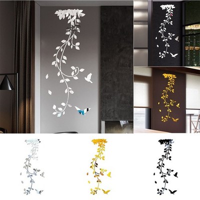 Wall sticker Removable Room Art Background DIY Decor Home Mirror Modern 3D