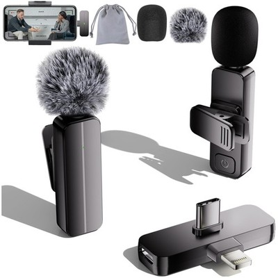 Wireless Mini Microphone Duo with Active Noise Cancellation