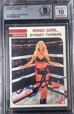 Sydney Thomas Signed Custom Card Influencer BAS Autograph Grade 10 Ring Girl!