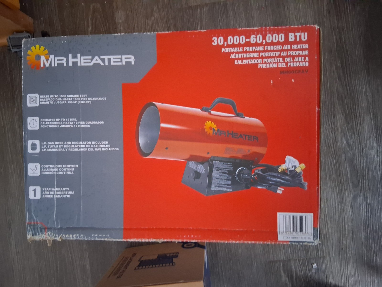 F271370 30,000 - 60,000 Btu Qbt Forced Air Propane Heater New