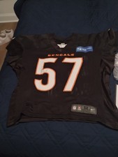NFL CINCINNATI BENGALS PRACTICE WORN JERSEY GERMAINE PRATT #57