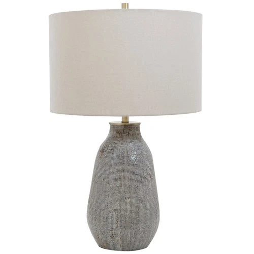 Uttermost 28484-1 Monacan Gray Textured Table Lamp - Picture 4 of 6