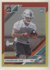 2019 Panini Donruss Optic Rookies Red & Yellow Prizm Chandler Cox #132 0a3