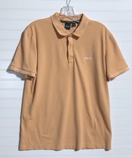 Hugo Boss Paul Slim Fit Moisture Management Apricot Golf Polo Shirt Men's M