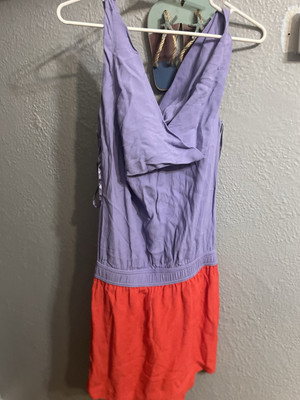 Womens Diane Von Furstenberg Dress Purple Reddish Striped Size 4