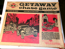Vintage 1960 DX Gas Station Getaway Chase Game Slot Car w/Original Cars Box AMF