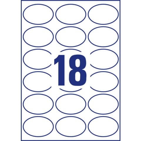1-20X Avery Zweckform Stick+Lift Etiketten, 63,5 X 42,3 Mm, Oval Bis 39% Rabatt-image