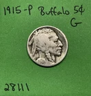 1915-P Buffalo 🦬 Indian Head Nickel 5c Cent Piece Good