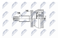 NTY Gelenksatz, Antriebswelle NPZ-HY-560