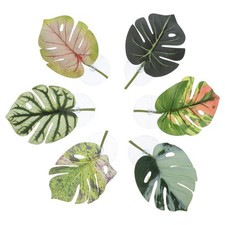 6 PCS Rest Platform Reptile Tank Decor Frog Resting Area Fake Leaf