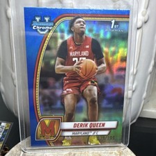 Topps 2024-25 Bowman Chrome Rookie Derik Queen #19 Blue Refractor /199 Maryland