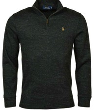 Polo Ralph Lauren Heathered Black Long Sleeve Sweater, 1/2 Zipper - NWT