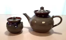 1994 Jugtown Ware Teapot And Lidded Jar Signed By Artist Seagrove North Carolina