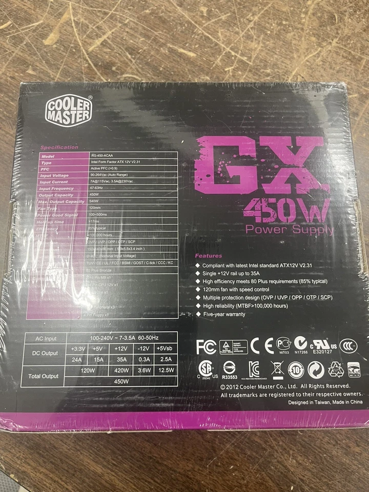 Cooler Master 450W Bronze 80 Plus Bronze Power Supply RS-450-ACAA  - Image 2 of 4