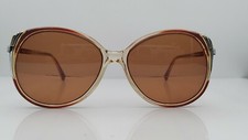 Vintage Franck Oliver 1818 Brown Oval France Sunglasses FRAMES ONLY