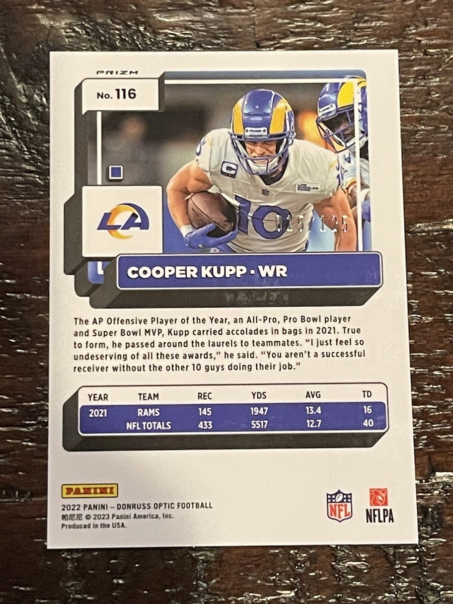 Cooper Kupp 2022 Donruss Optic holo silver circles /125 LA