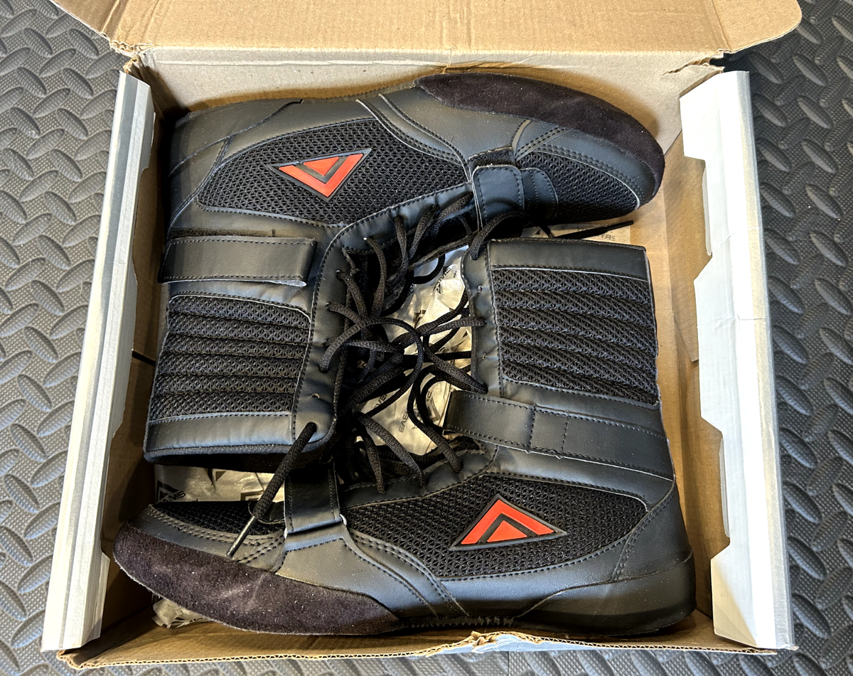 ADAMS V Trainer Boxing Shoes Black -New-Lightweight Power