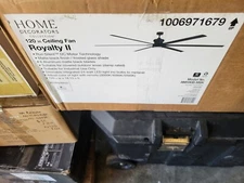 HOME DECORATORS COLLECTION ROYALTY II 120 INCH CEILING FAN IN MATTE BLACK FINISH