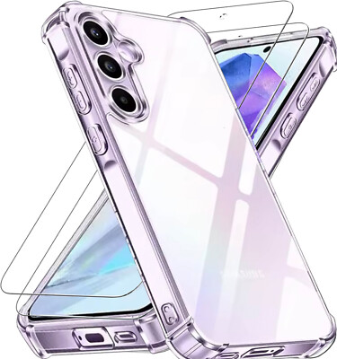 Hülle + 2 x Schutz Glas für Samsung Galaxy S25 S24 S23 S22 S21FE 5G Silikon Case