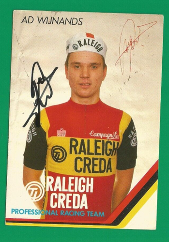 CYCLISME carte cycliste AD WIJNANDS équipe TI RALEIGH CREDA 1981 Signée