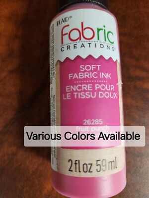 Fabric Creations Soft Fabric Ink Paint Various Colors Price Per Bottle New 2 oz