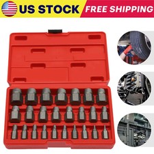 25Pcs Screw Extractor Set Hex Head Multi-Spline Easy Out Bolt Extractor Set NEW