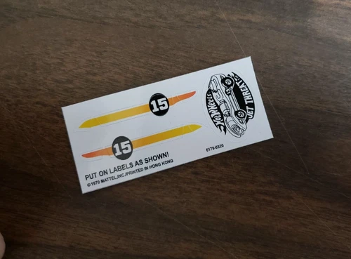 Hot Wheels Jet Threat Redline DIE CUT Reproduction Stickers