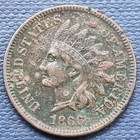 1866 Indian Head Cent 1c Better Grade XF Details #88739