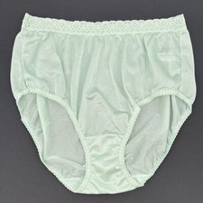 Fruit Of The Loom 100 Nylon Brief Panties Women's Size 8 Shiny New Mint Green