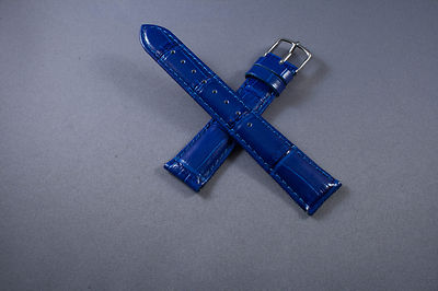 Genuine Leather Alligator Crocodile Grain EZ-PIN For Michele Invicta watch band