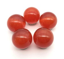16mm Nimbus Orange Cat's Eye Marbles Fiber Optic Spheres Pk 5 Cabochon Cats Eye