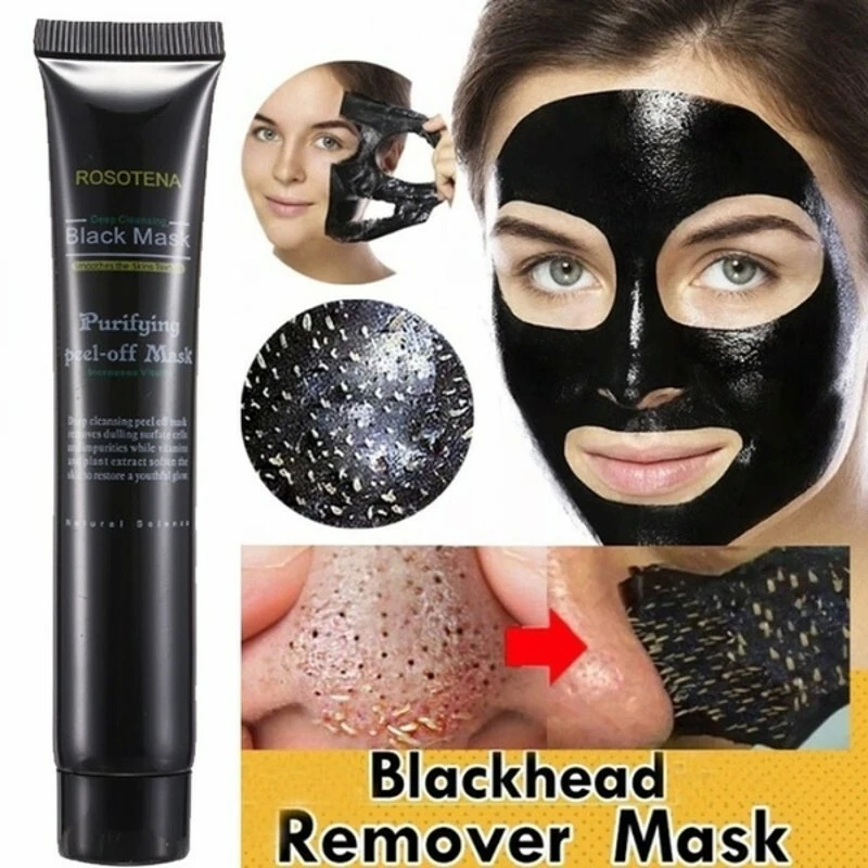 Blackhead Removal Bamboo Charcoal Peel Off Black Face Mask Deep Nose | eBay