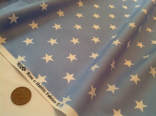Stunning Soft Blue & Cream Collection 100% Cotton Fabric incl. Rose & Hubble - Picture 2 of 5