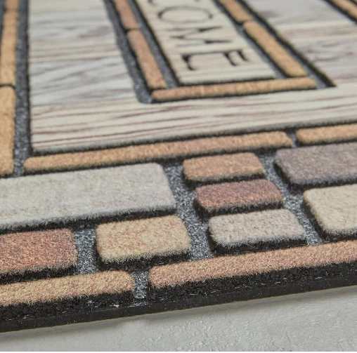 Mat Door Welcome Outdoor Indoor Doormat Front Coir Rubber Non Slip Rug Mats New - Image 3 of 4