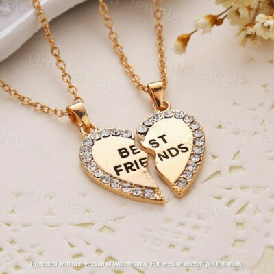0.50Ct Round Cut VVS1/D Best Friend Heart Pendant 14K Rose Gold Over Free Chain