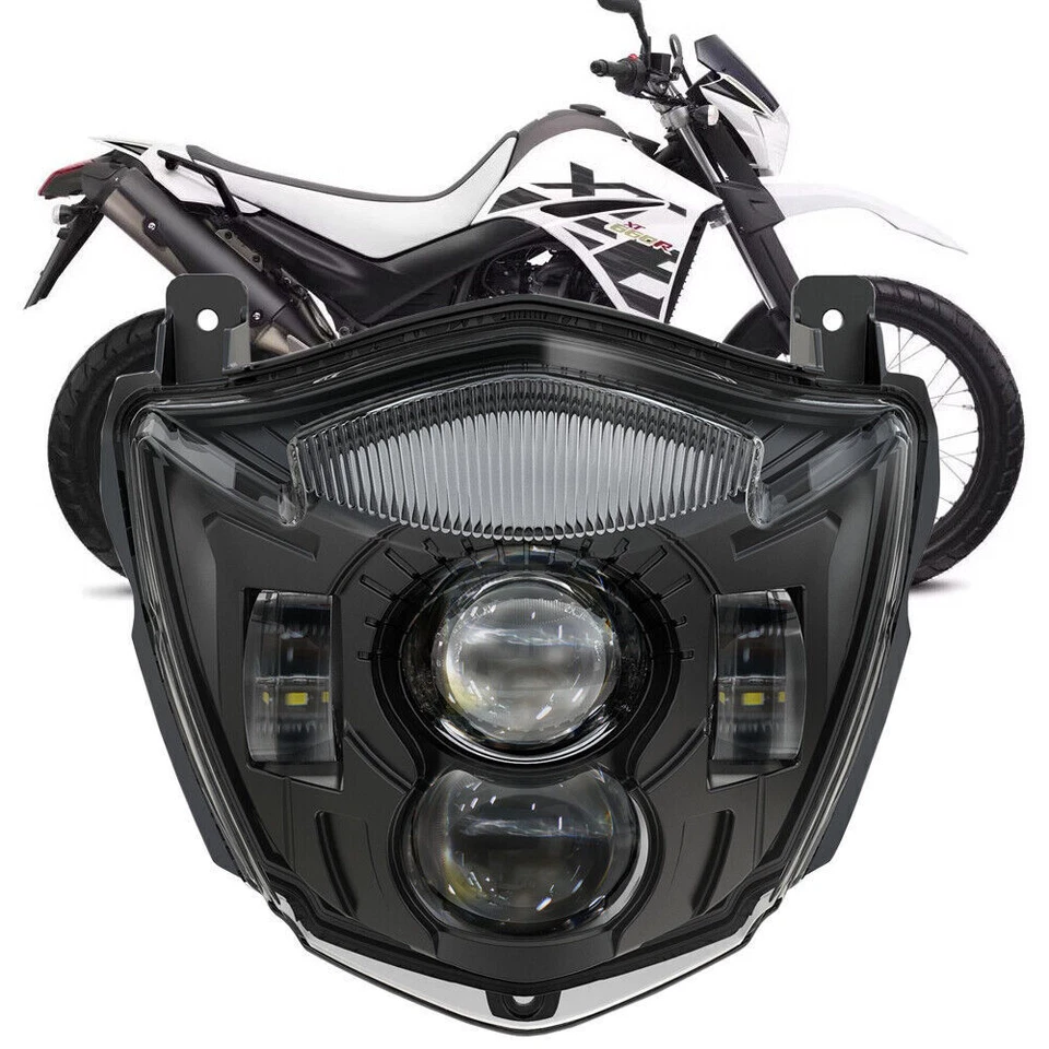 LED Headlight Assembly DRL Hi/Lo Beam For Yamaha XT660X 04-06 XT660R 2004-2016 - Image 4 of 4