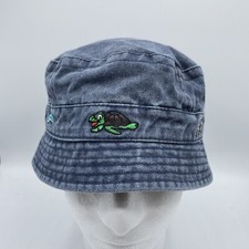 Miami Florida Kids Bucket Cap Hat Large Blue Embroidered Fishing Sun Beach