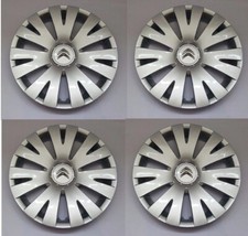 4X ORIGINAL COPRIRUOTA 15" CITROEN BERLINGO III 98136143VV ARGENTO