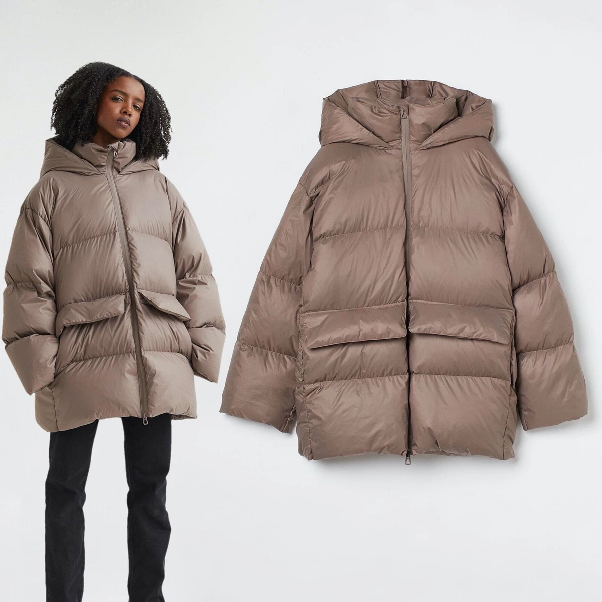 H&M Trend Premium Selection Oversized Down Coat Puffer Jacket in