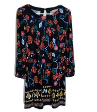 Ann Taylor LOFT Womens Jersey Knit Shift Dress Sz Small P Spring Floral Stretch