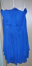 David's Bridal Midnight Blue Size 20 Ruched Chiffon Party Evening Wear Dress